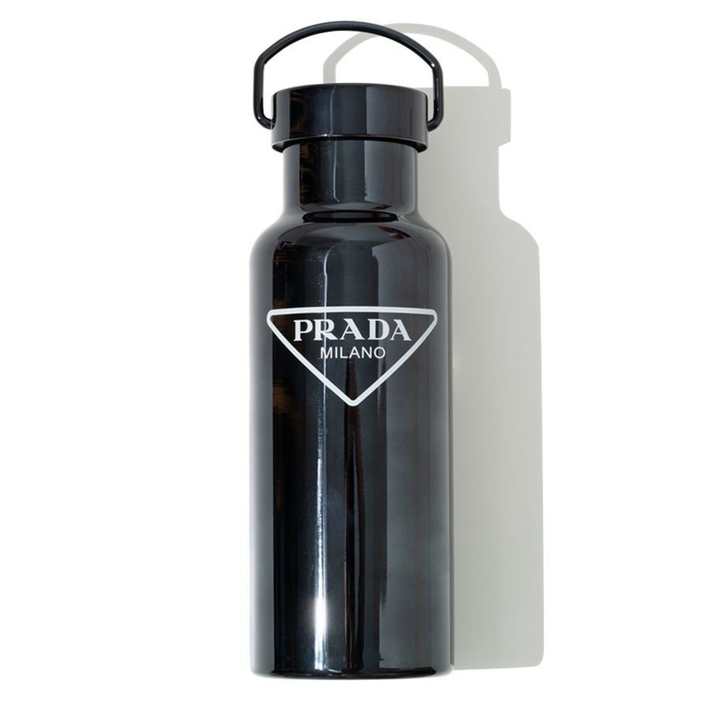 PRADA Black water Bottle logo box triangle holiday gift